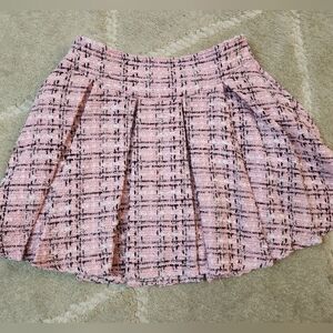 Pink Tweed Skirt With Shorts Shein XS Size 2